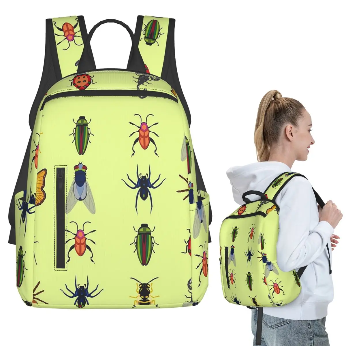 Insects  Backpack Student BookBag Boys Girls School Bag Computer Shoulder Bags Men Women