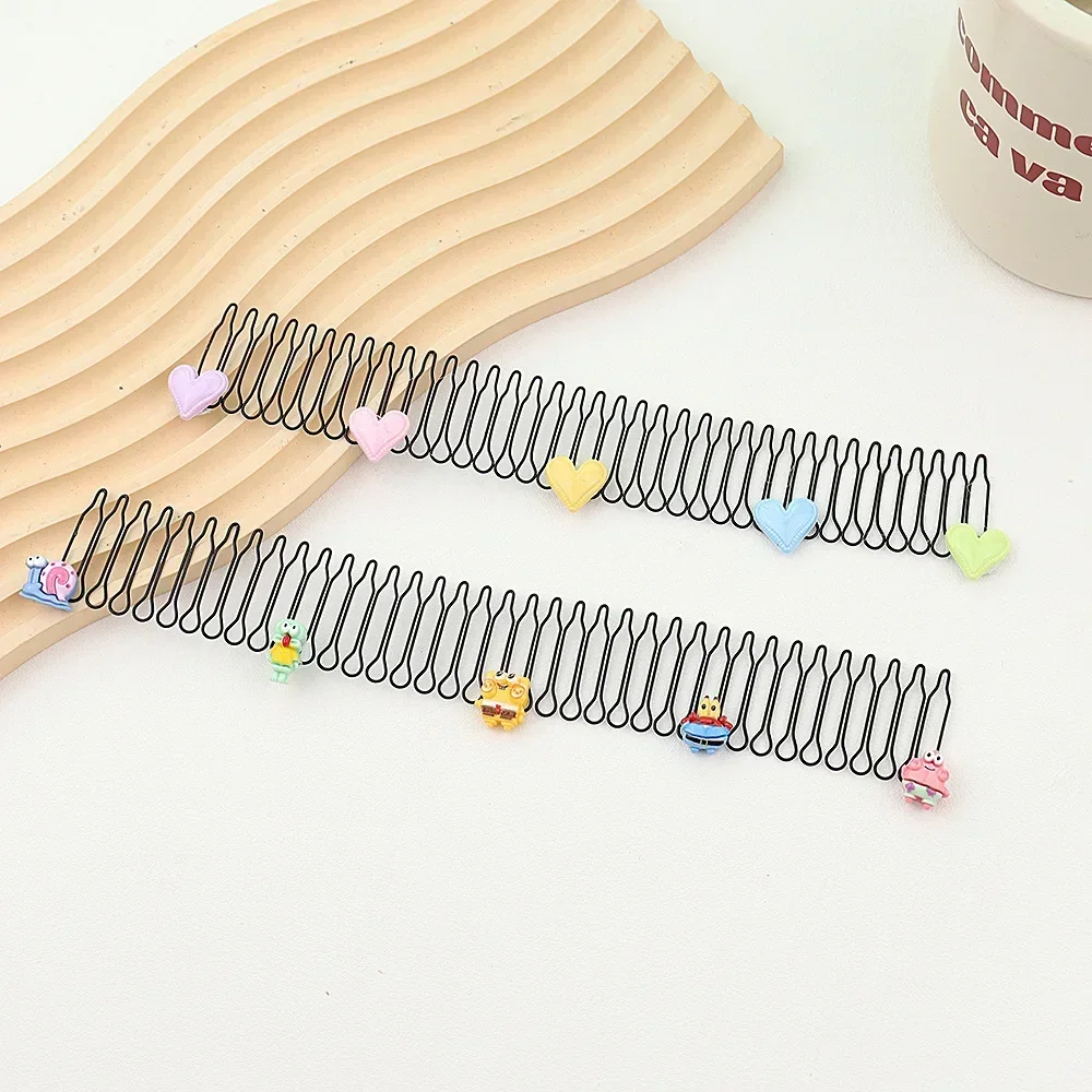 Kids Sweet Cute Cartoon Hair Comb Non-slip Insert Comb Headdress Invisible Broken Hair Fixed Hairpin Hair  Accessories