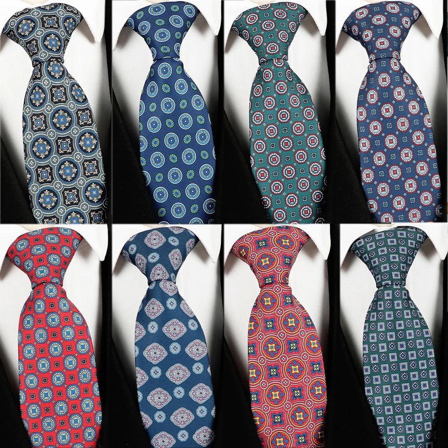Corbata de moda para hombre, corbata suave novedosa de 8cm, corbatas de Color azul, rojo y verde para hombre, corbata Floral de lunares, regalo de negocios de boda