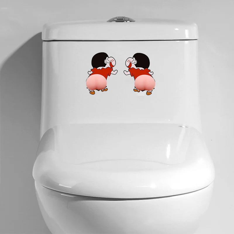 2 قطعة تلوين شين تشان الحرس مكافحة الغضب باب السيارة حامي بعقب الوفير الإغاثة لعبة جسم السيارة الوفير سيليكون ملصقات الهاتف مضحك