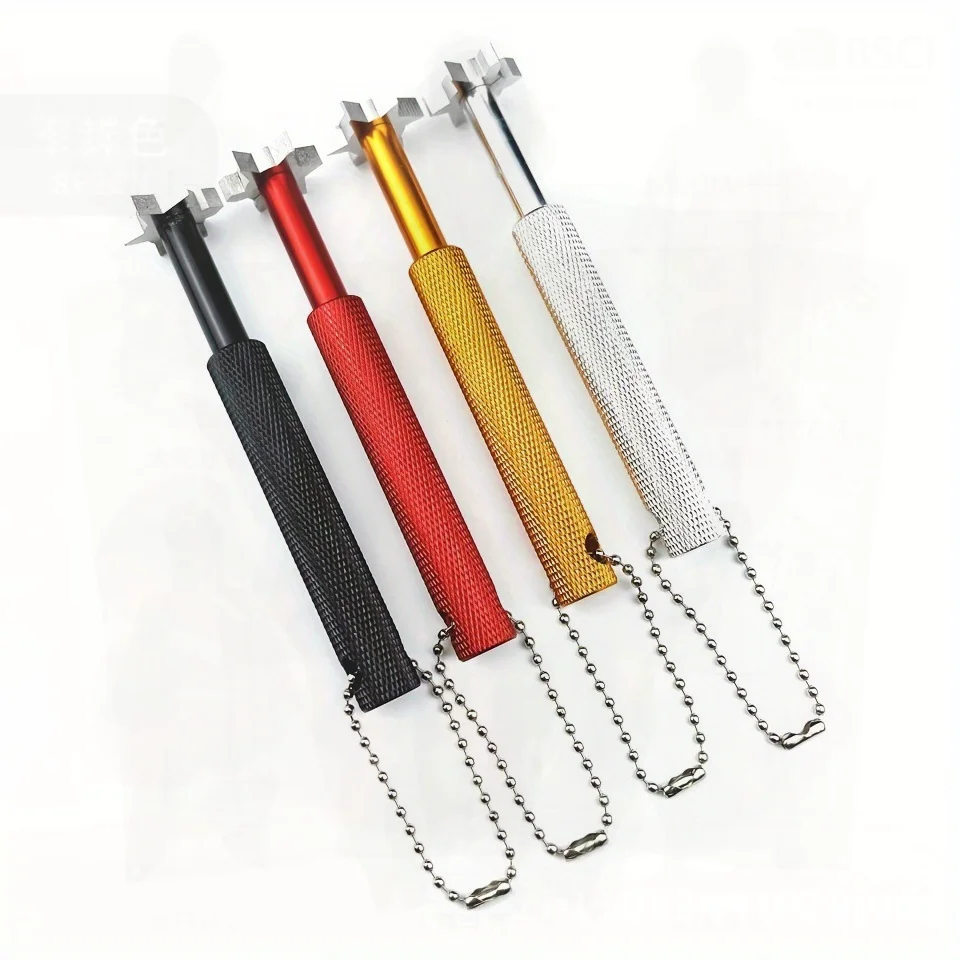 سكين تنظيف نادي الجولف من الفولاذ المقاوم للصدأ وفتحة من سبائك الألومنيوم وقلم شفاف باللون الأسود والأحمر والأزرق والأخضر والفضي والذهبي والأرجواني #4