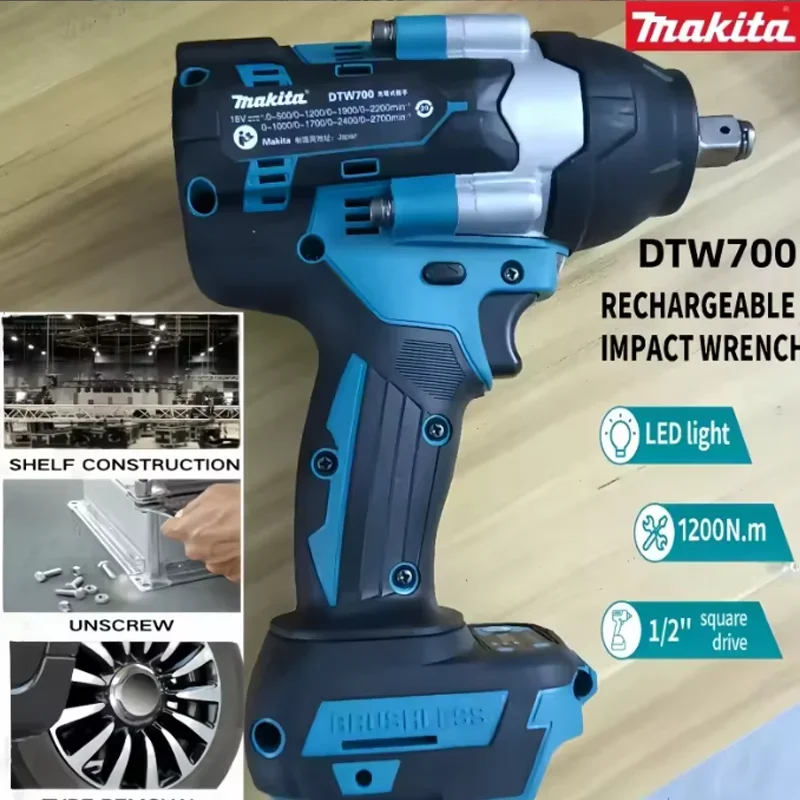 

Makita lithium battery is rechargeable DTW700 18V Brushless Electric Wrench Cordless Drill Screwdriver Free Delivery Large