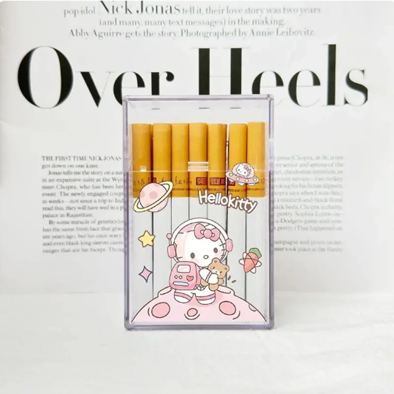 Sanrio Kuromi Cigarette Case Anime Cartoon Hello Kitty Kawaii Smoke Boxs  Melody Smoking Card Storage Box Cute Festive Gifts