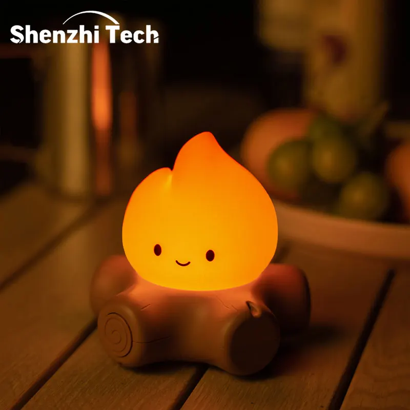 

Ночник Shenzhi Tech Campfire, 2 режима, регулируемая яркость, мягкий свет, лампа для спальни для релаксации