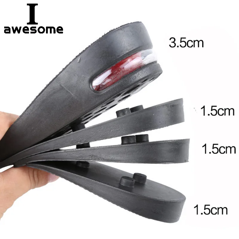 

3.5-8cm Height Increase Insole Cushion Height Lift Adjustable Cut Shoe Heel Insert Taller ShockArch Support Absorbant Foot Pad