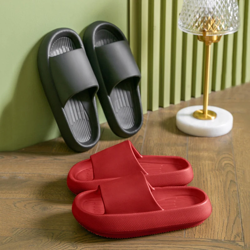 

New Big Size 36-49 Men Slippers Women Platform Slipper Soft EVA Thick Sole Slides Couples Summer Sandals Bathroom Shower Shoes