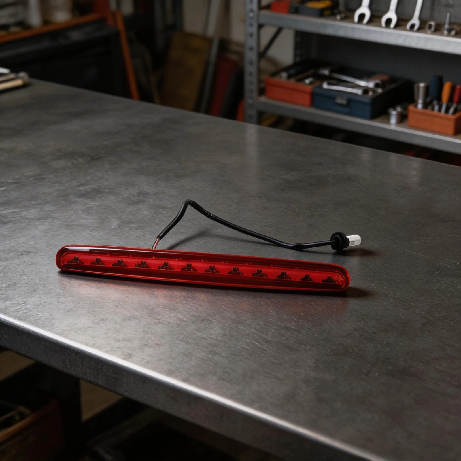 For 2009-2018 Models Red Brake Light Auxiliary Brake Light Plastic Material 12V DC Voltage Single Piece Package