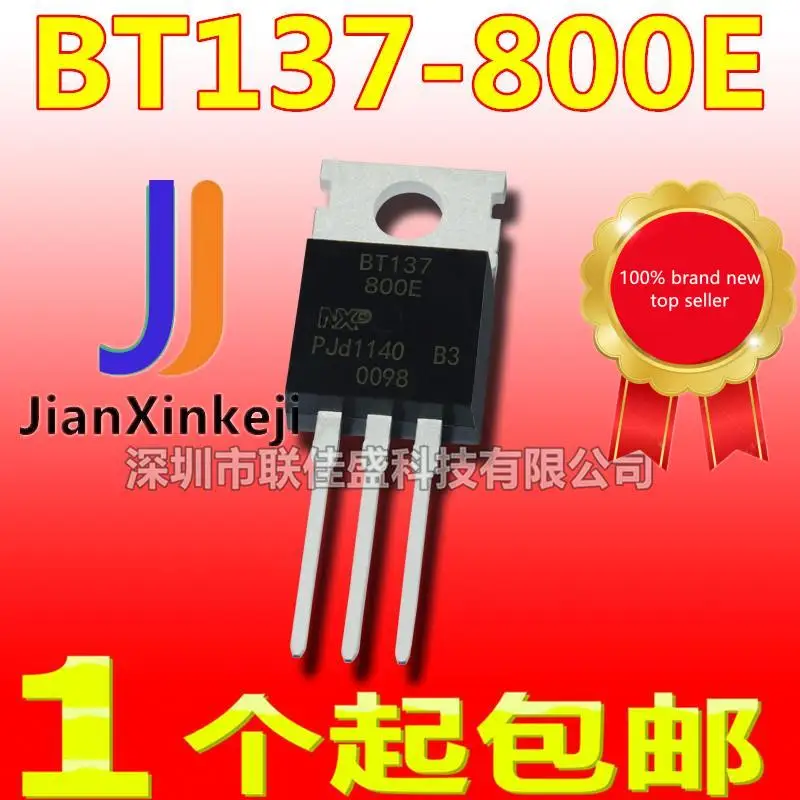 50 Buah 100% Asli Baru BT137-800E TO-220 800V/8A/5W Dua Arah Thyristor Transistor