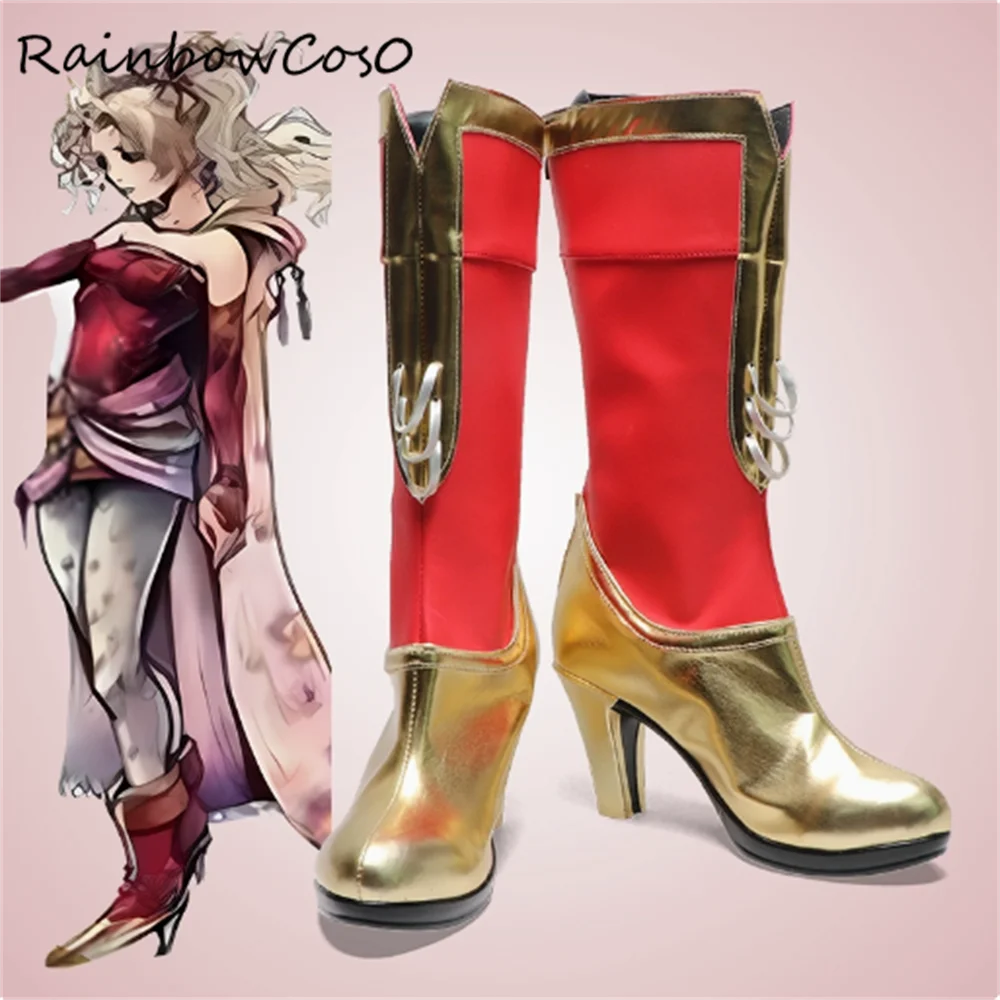 Tina Branford Terra Branford FF6 Final Fantasy Cosplay Shoes Boots Game Anime Halloween RainbowCos0 W4286