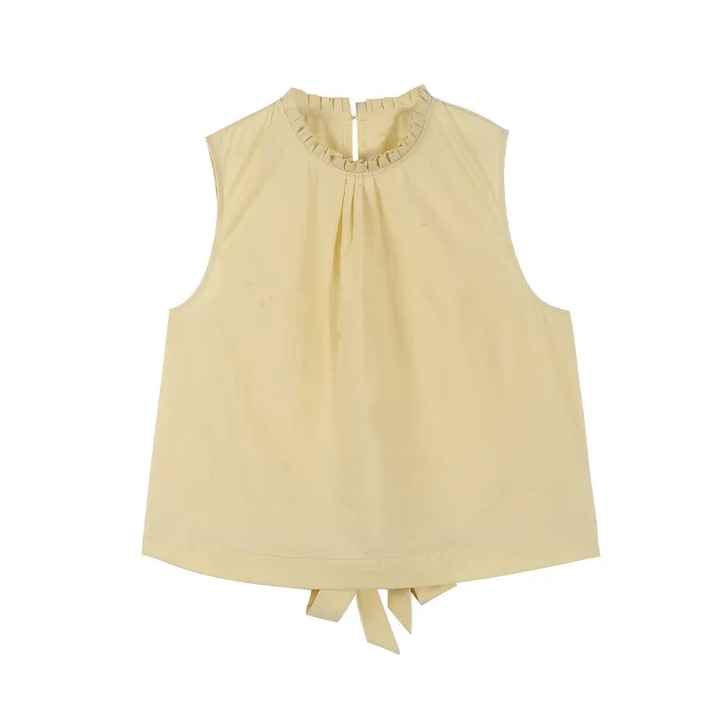 سترة صيفية كاجوال Bal Strapl Svel irt للنساء متعددة الاستخدامات ومريحة من القطن بتصميم دائري Ne