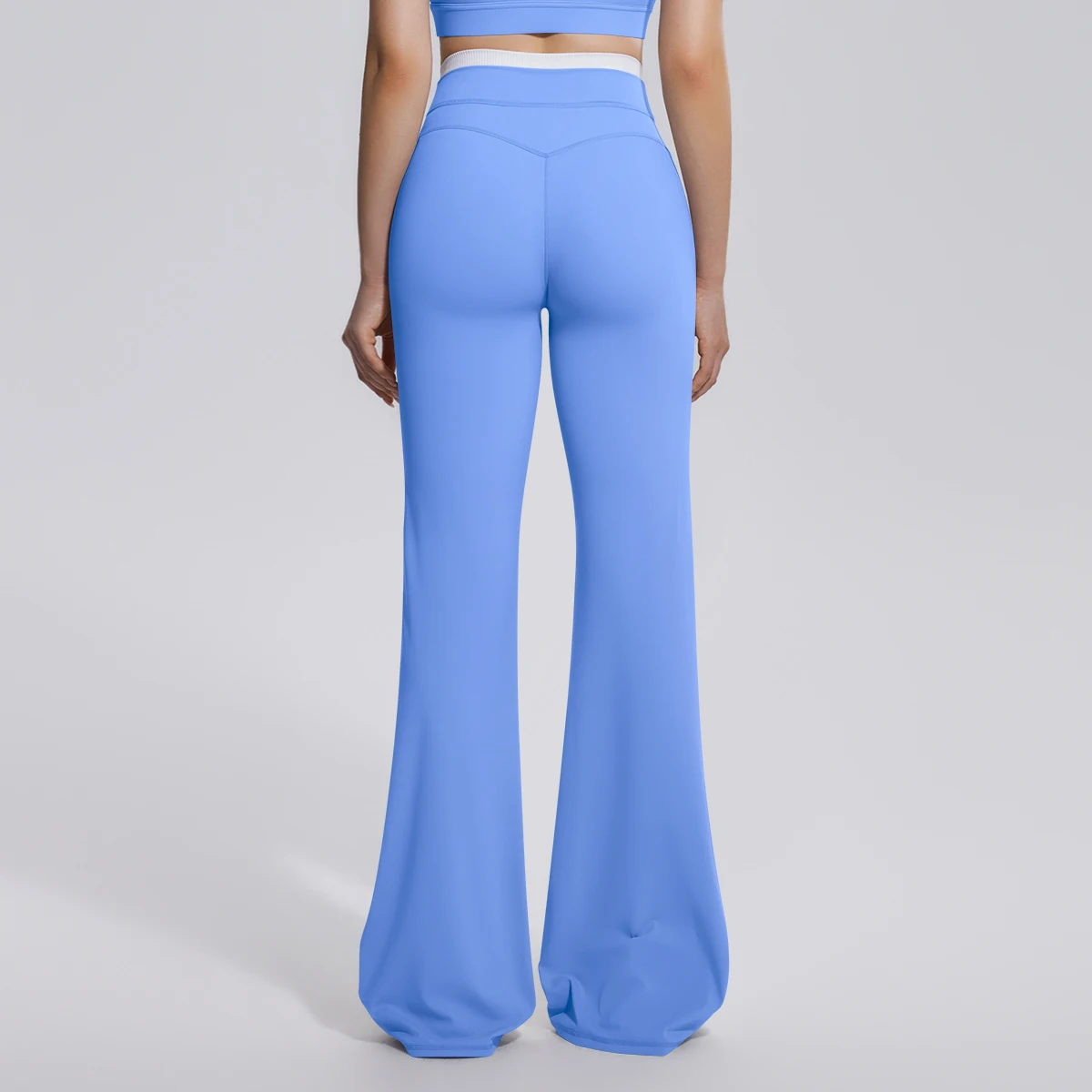 1PC Color Blocking Yoga Wide Leg Pants Fitness Sports Workout Full Length Women's Sports Pants Customizable Logo
