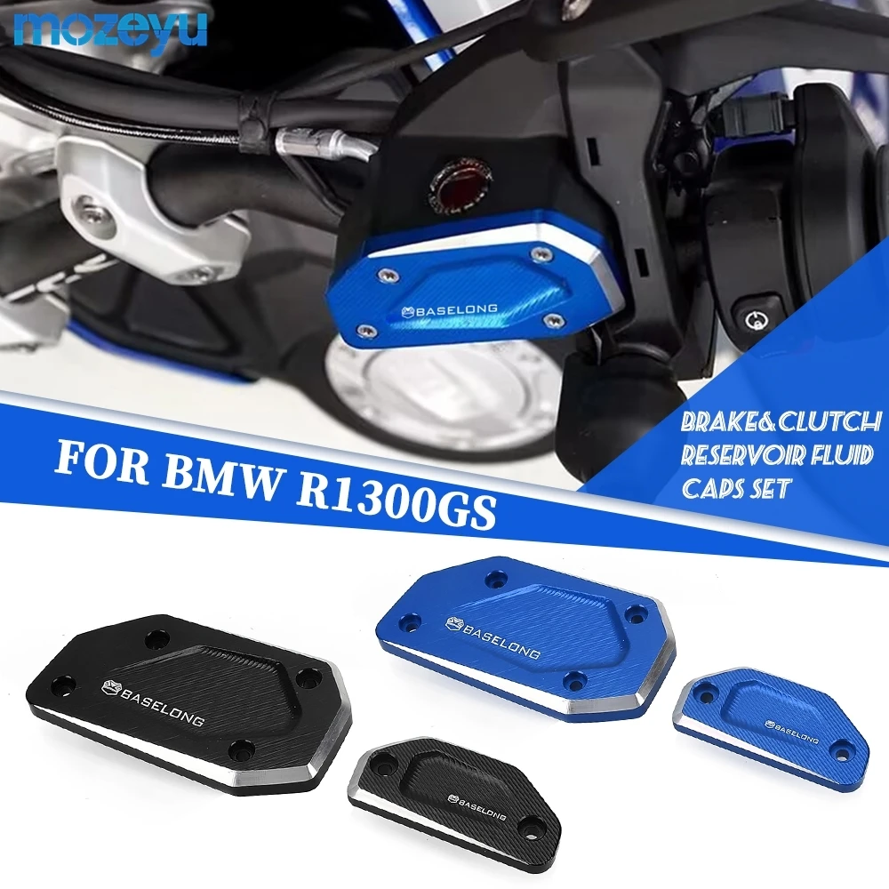 For BMW R1300GS R 1300GS R1300GS ADVENTURE ADV 2023 2024 2025 Motorcycle Aluminum Front Brake Clutch Fluid Reservoir Caps Covers