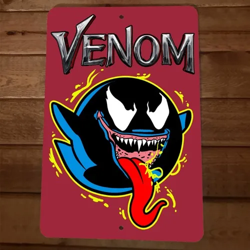 Ghost Venom Boo  Metal Wall Video Game Parody Poster