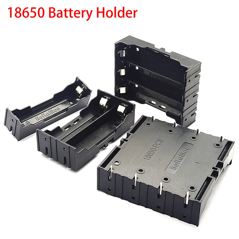 4 Slots Plastic 18650 Battery Case 18650 Battery Holder 1X 2X 3X 4X 18650 Battery Box 18650 Rechargeable DIY Batteries Clip Box