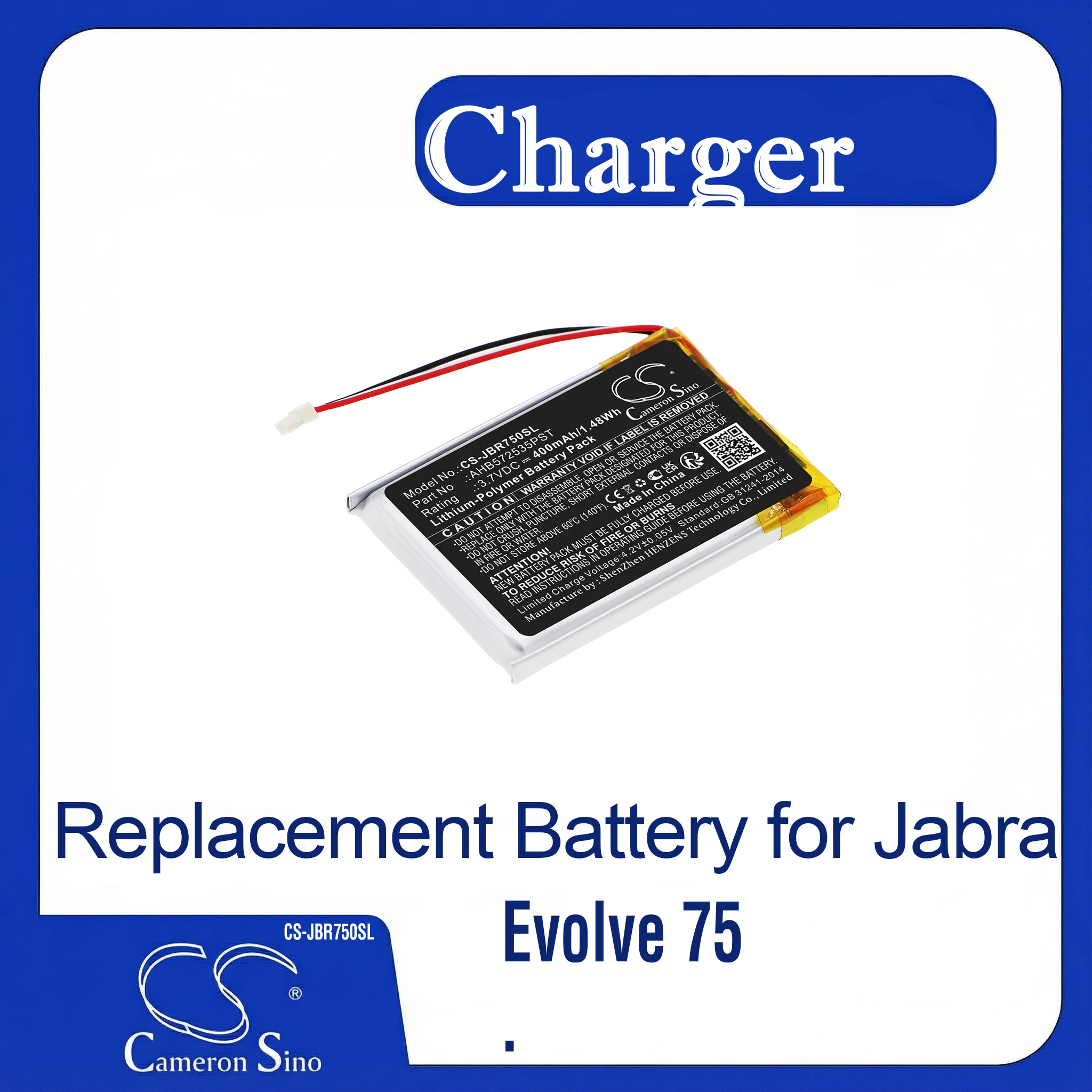 

Cameron Sino Replacement Battery for Jabra Evolve 75, Fits P/N AHB572535PST