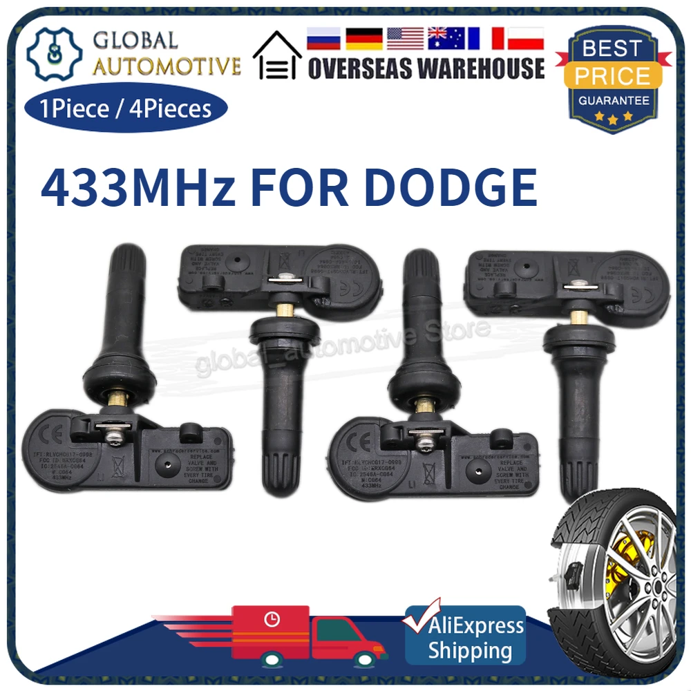 Mới 433MHz Xe TPMS Cảm Biến 2011 2012 2013 2014 DODGE Hành Trình Lốp Áp Suất Máy 56029398AB