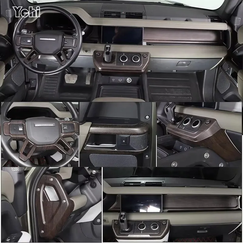 

Зернистость из АБС-дуба для Land Rover Defender 110 2020-2023, защитная крышка для модификации интерьера автомобиля, аксессуары