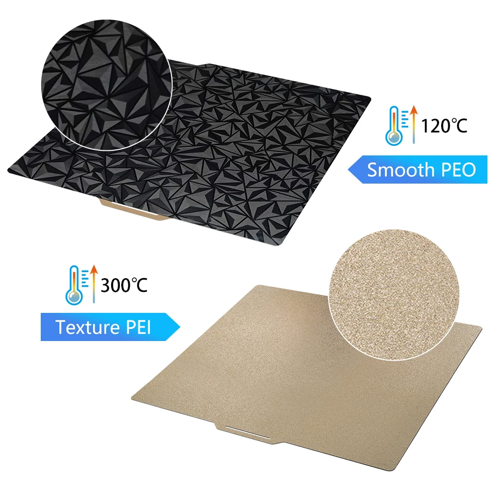Für Bambu Lab P2S X1 P1S Carbon-Bauplatte A1 PEI-Platte, texturiert, doppelseitig, PEO PET-Bauplattengestell für Bambulab P1S P1P X1C Bauplatte – Detail 6