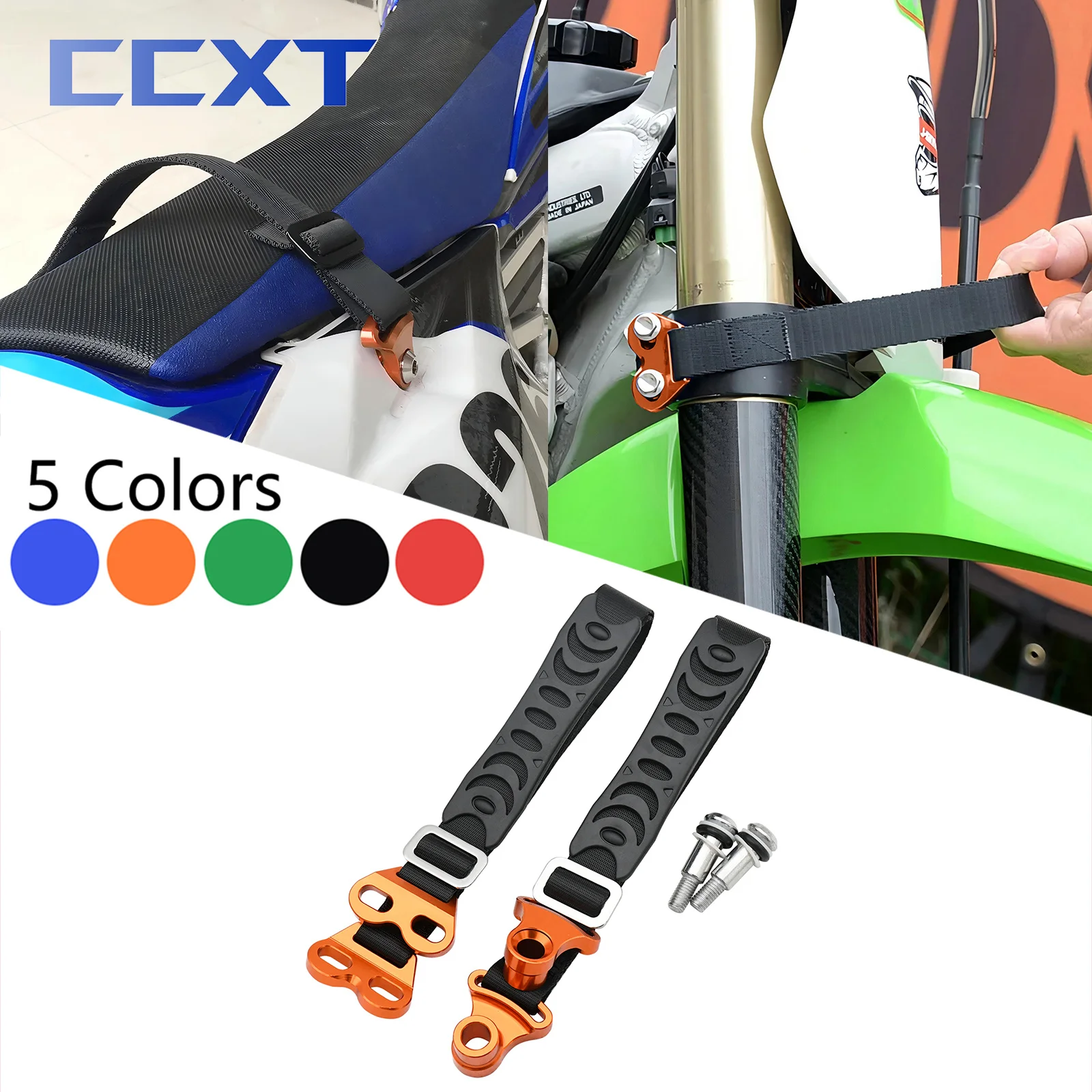 Motorcycle Front & Rear Rescue Strap Sling Pull Belt For Honda Yamaha Kawasaki KTM Suzuki EXC EXCF SX SXF XC XCF CR CRF YZ YZF