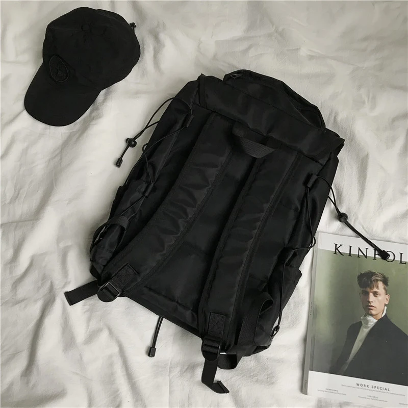 

South KoreainsWorkwear dark style backpack for women Japanese-style Harajuku travel backpack for men, vintage Hong Kong-style st