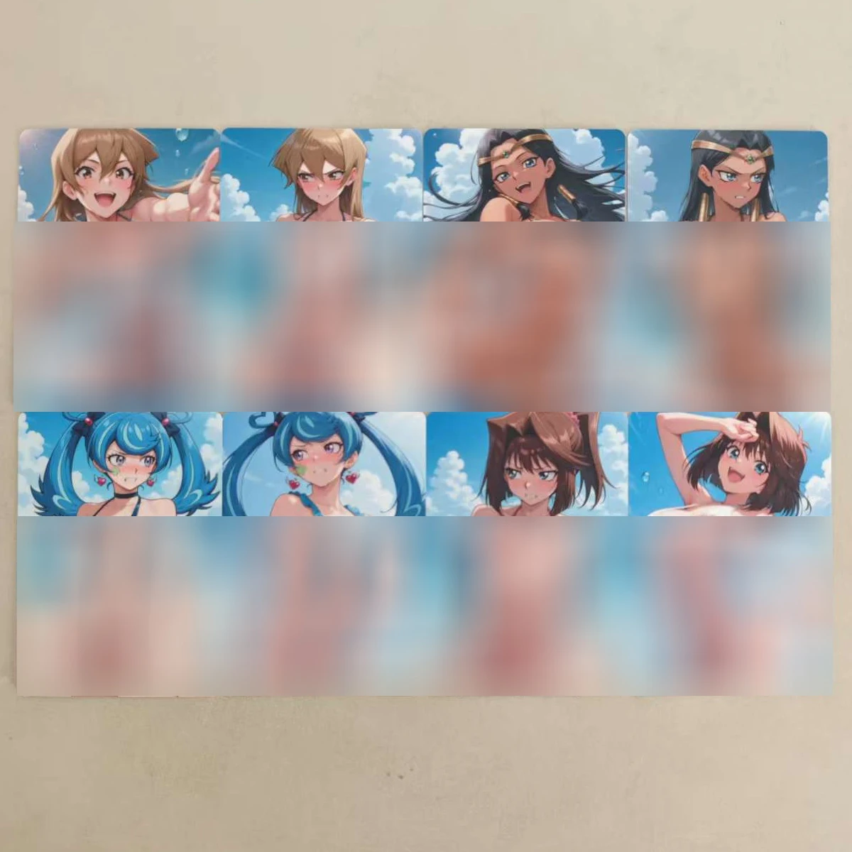8 piezas/juego de tarjetas Yugioh sexy con chicas hermosas en bikini ​ ​ Tarjeta Coleccionable de Alexis Blue Angel, Anzu Ishizu y Ruri Little Night, 18+