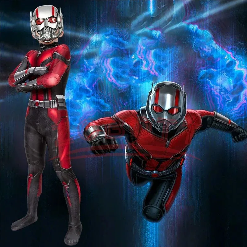 l2025l هالوين خارقة النمل كوس رجل زي الكبار الاطفال كوانتومانيا تأثيري Antman والدبور قناع الهالوين بذلة Bodysu