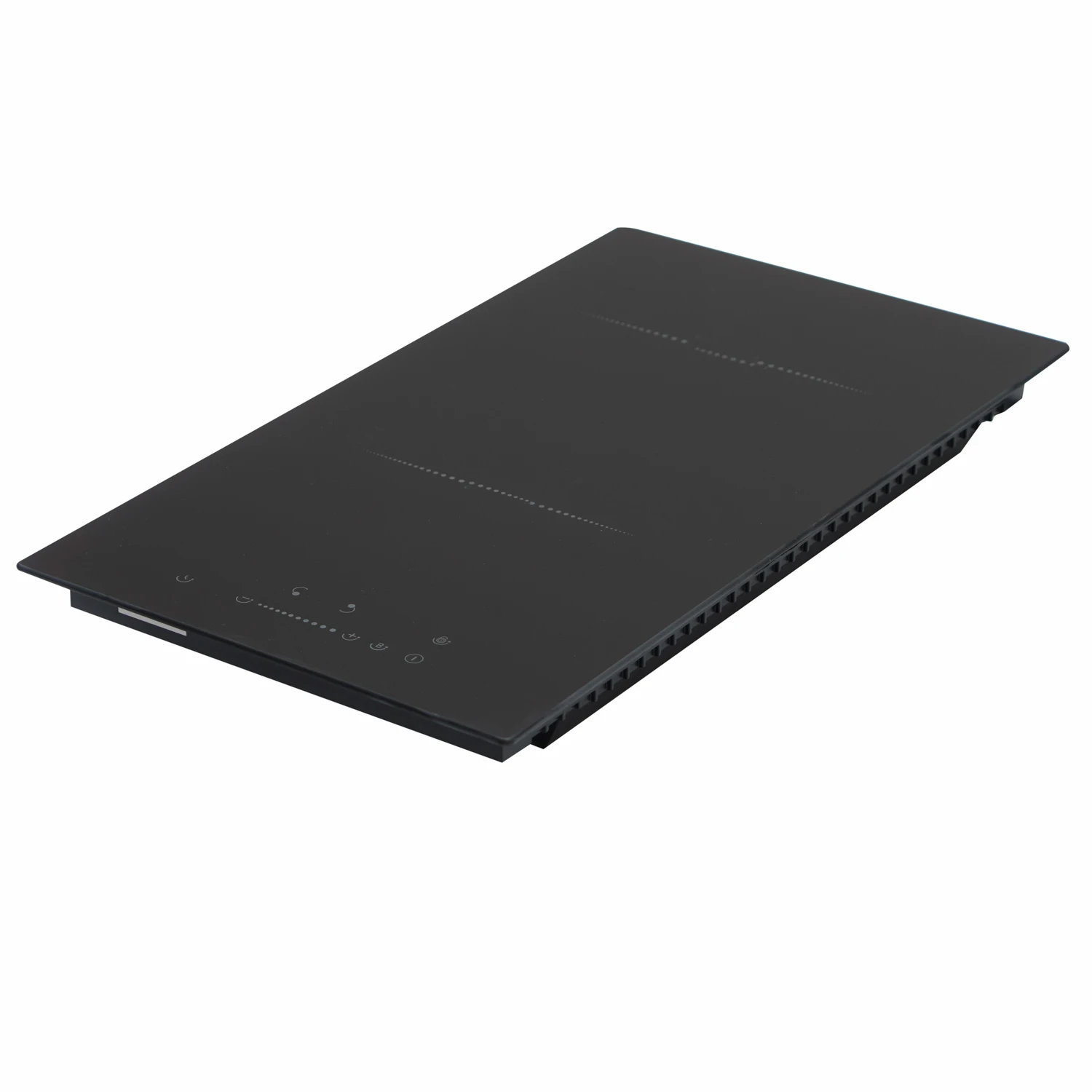 2 Cooking Zones 30cm Black Glass Built-in Induction Hob 9 Power Levels Touch Control Electric Cooktop for Household Use