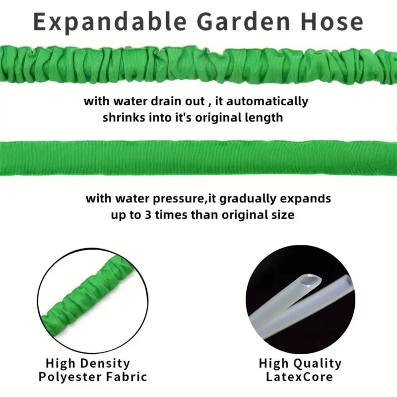 Expandable Hose Multifunctional Watering Hose Car Wash High Pressure Water Gun Home Garden Watering Hose Gardening Cleaning