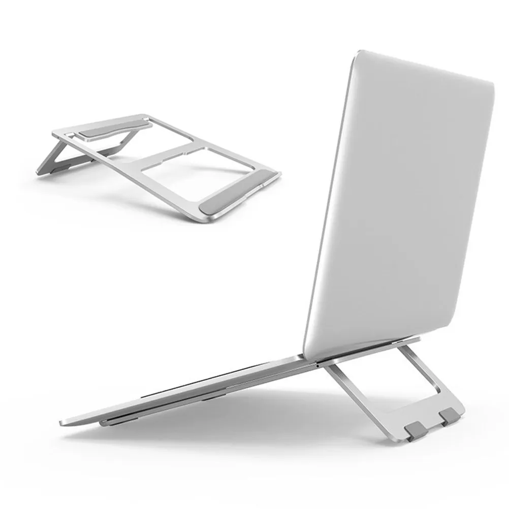 Aluminum Alloy Laptop Stand Foldable Ventilated Cooling Bracket Portable for Home Office Train Restaurant Use Laptop Stand