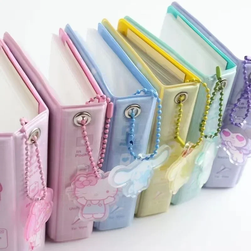 Kawaii Memory Book Sleeves Gift Hello Kitty Refillable Photo Album Cute Cartoon Design for Kpop Star Cards Collection