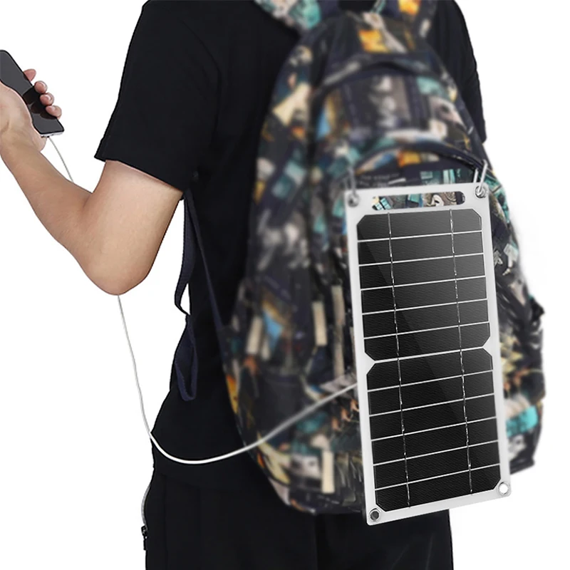 20W Solar Panel 12V Battery Charger Monocrystalline Solar Cells Power Bank for Phone MP3 Pad Camping Hiking Outdoor Cycling