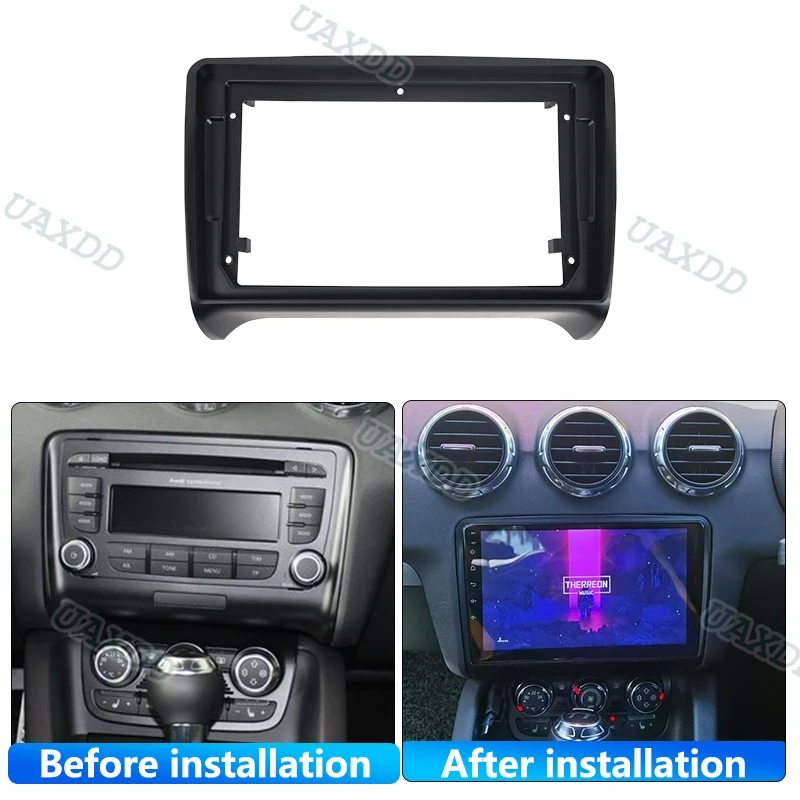 For 2002-2014 AUDI TT A3 A4 9INCH 2 Din Car Stereo Radio Android Frame Panel Fascia Cable Video Harness Adapter Decoder Canbus