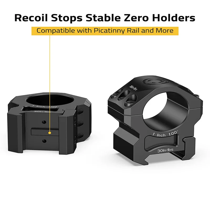 CVLIFE 1 Inch Optics Scope Rings for Picatinny Rail and More, Precision Optic Mount Set - 2 Pieces