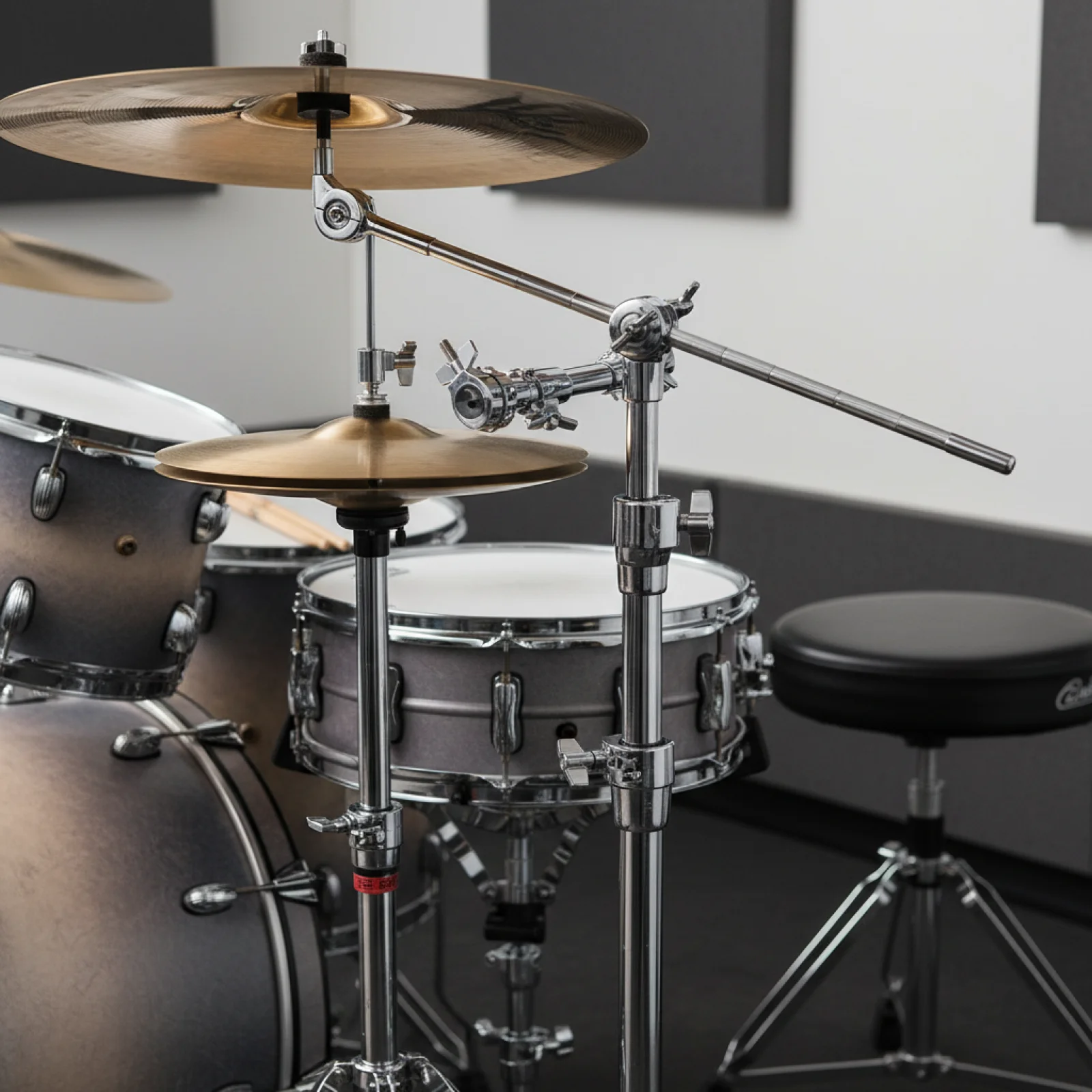 

Регулируемый держатель-зажим для подставки для тарелок ударной установки, кронштейн для музыкальных инструментов, для практики и выступлений