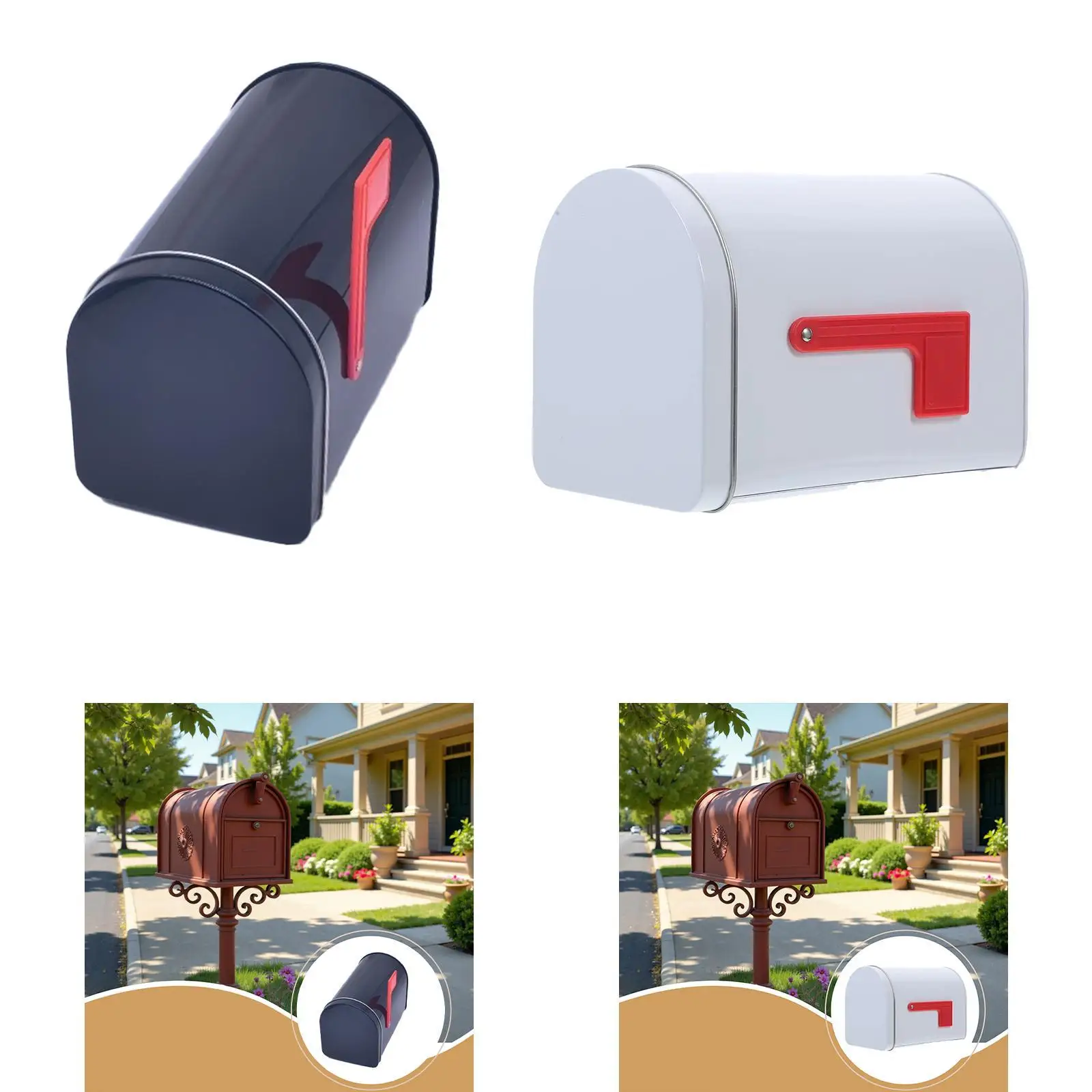 صندوق بريد صفيح، لعبة صندوق بريد ديكور على الطراز العتيق لعيد الميلاد لعلبة بريد الحديقة وبريد المزرعة وعيد الحب