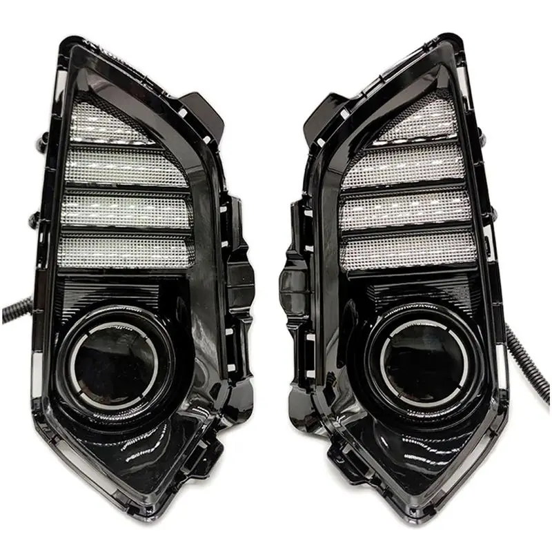 LED Daytime Running Light Fog Lamp Accessories For Toyota Yaris Ativ Vios 2022 2023 DRL Dynamic Turn Signal Light-A02G
