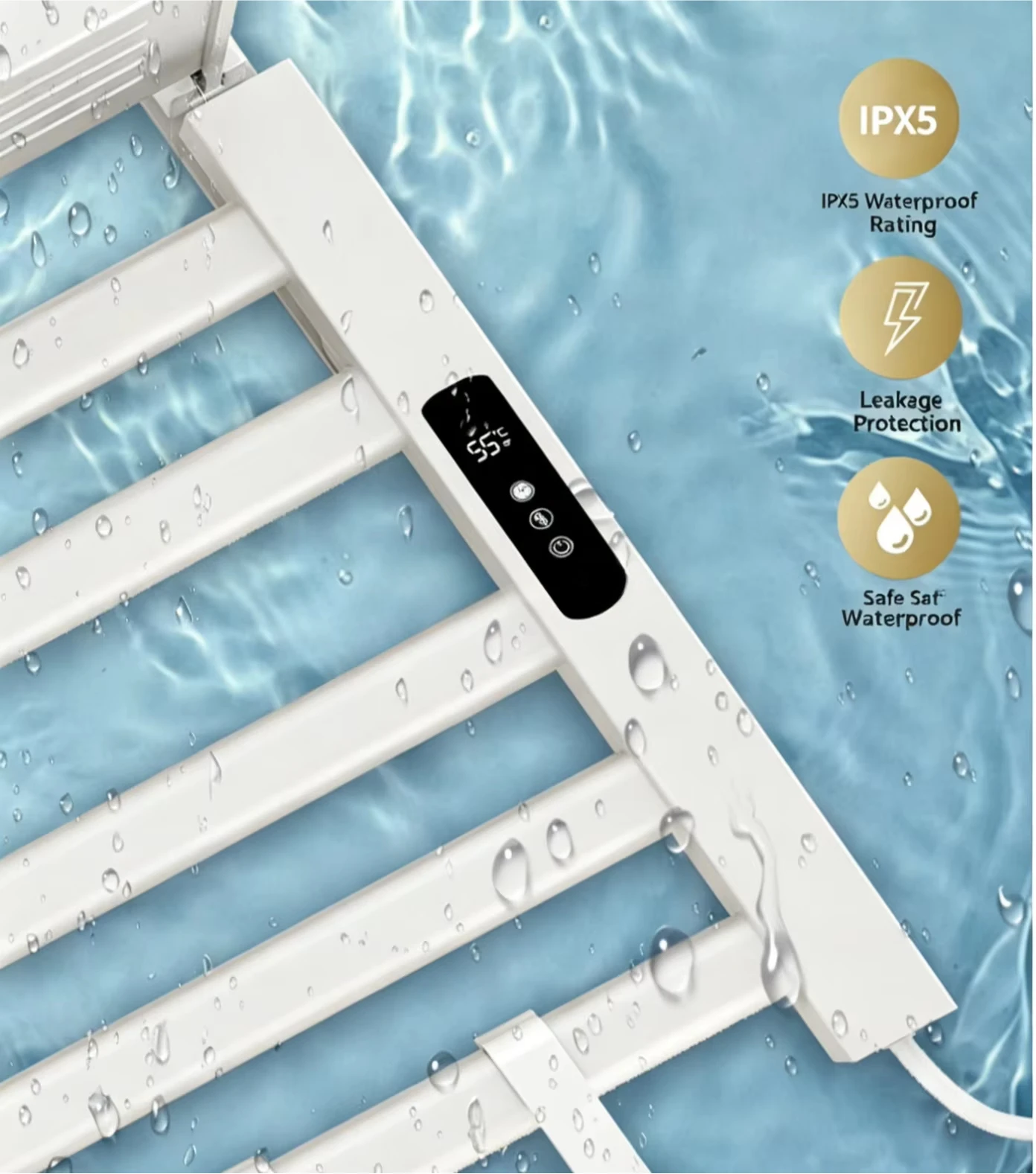 Space Aluminum Dryer Intelligent Towel Heating Rack With Timer Wall Mounted Towel Warmer Bathroom Accessories