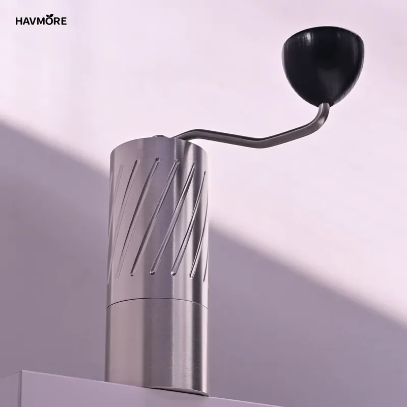 T Modern Eco-Friendly Stainless Steel 7-Pin Manual Coffee Bean Grinder Portable Coffee Mills