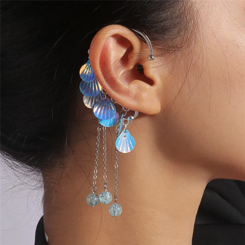 Aihua Perlen Marke Design Hut Mantel Blume Clip Ohrringe Für Frauen Lange Quaste Nicht-Piercing Gefälschte Knorpel Ohrring Schmuck geschenke – Detail 17