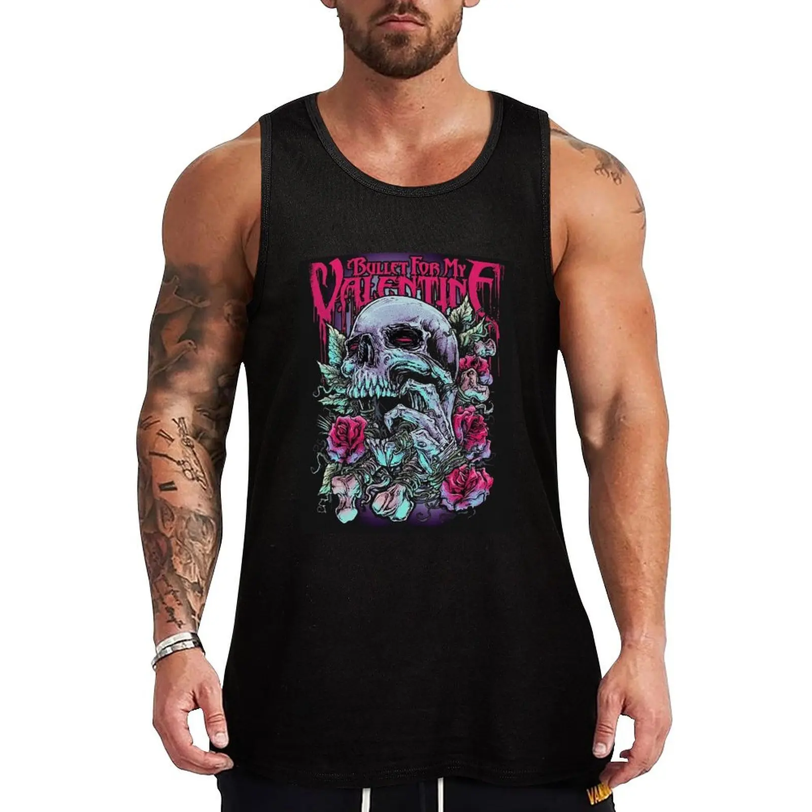 

BULLET FOR MY VALENTINE- LOGO Tank Top Soft Stretch Tank Top Comfort Fit Sleeveless Casual
