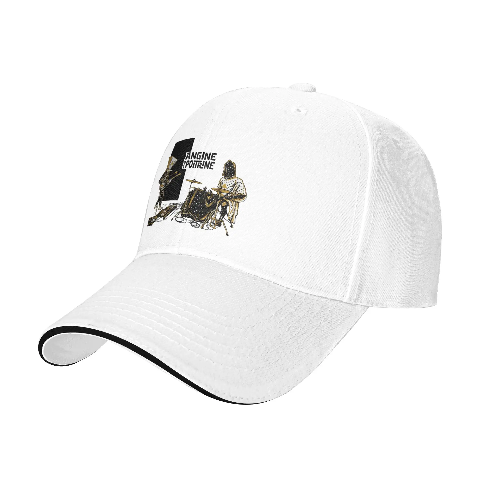 Angine De Poitrine Rock Metal Group Baseball Caps Hip Hop  Sandwich Cap for Men Women Adjustable Headwear Workouts