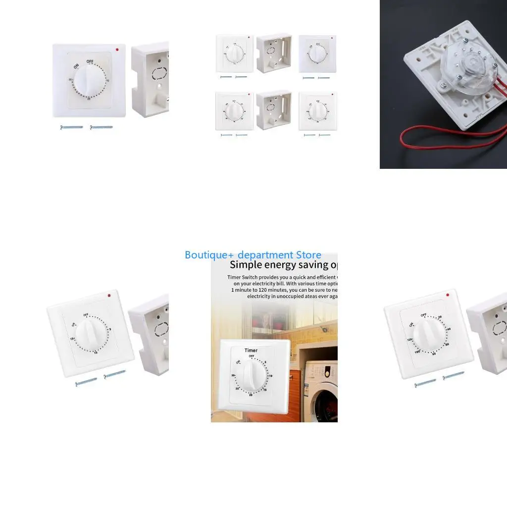 E1PD Wall Mechanical Countdown Timer Switches Highly Power Timing Controller 220V Switches Digital Timer Control Switches Plate