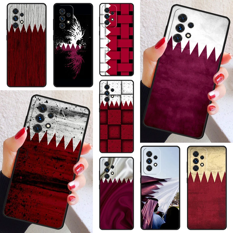 Qatar Flag National Banner Phone Case Cover For Samsung Galaxy A52 A72 A73 A20e A21S A50 A70 A12 A42 A31 A40 A51 A71 A32 A80