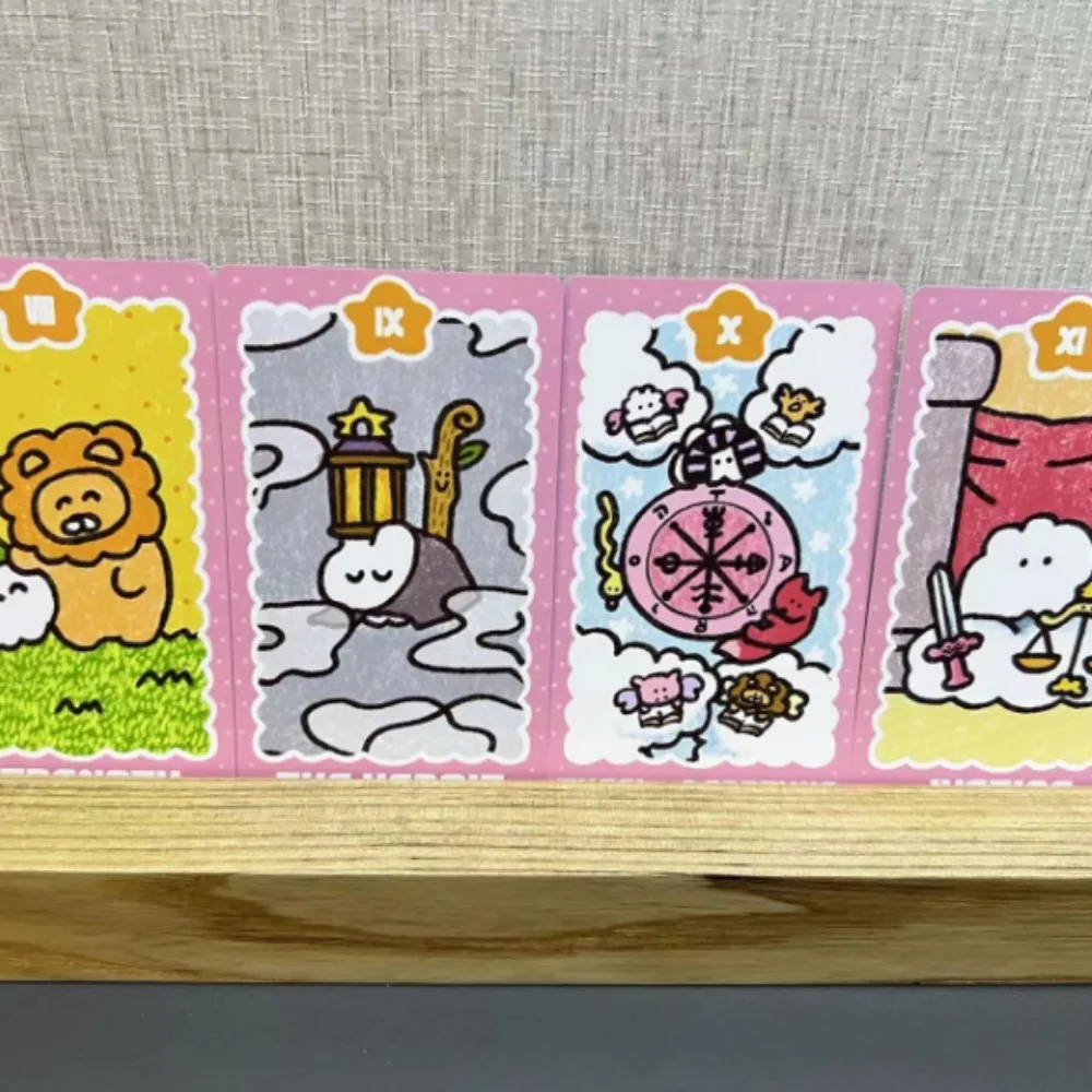 10.3*6cm Mokmok Chan 타로 진정하고 푹신한 디자인은 항상 마음에 편안함을 가져옵니다 78 Pcs Kawaii 타로 카드