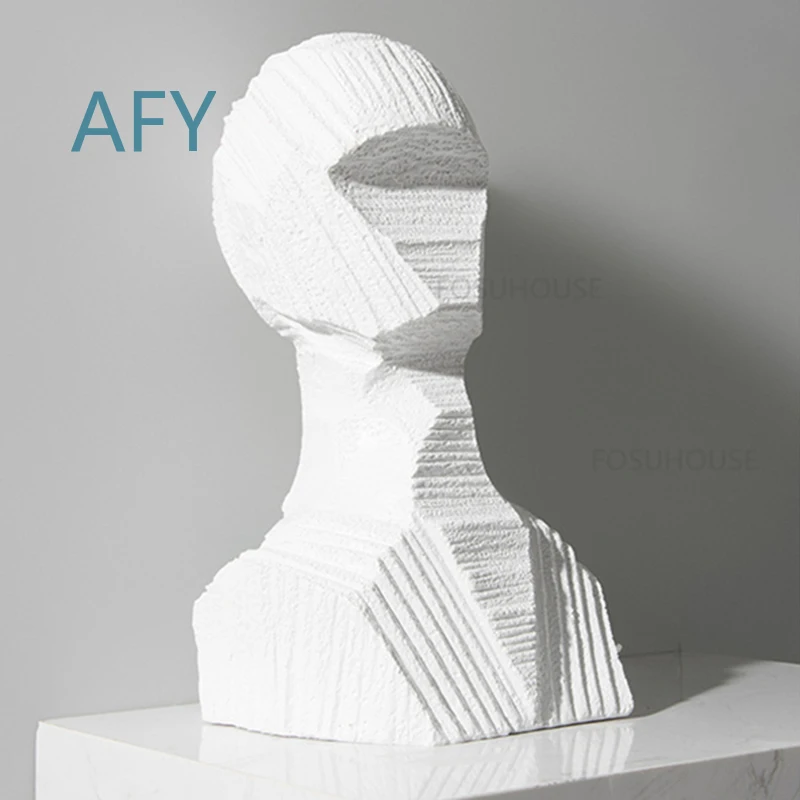 Modern Resin Statue Abstract Character Model for Living Room Furniture Decorative Sculptures Art Restaurant Decoration