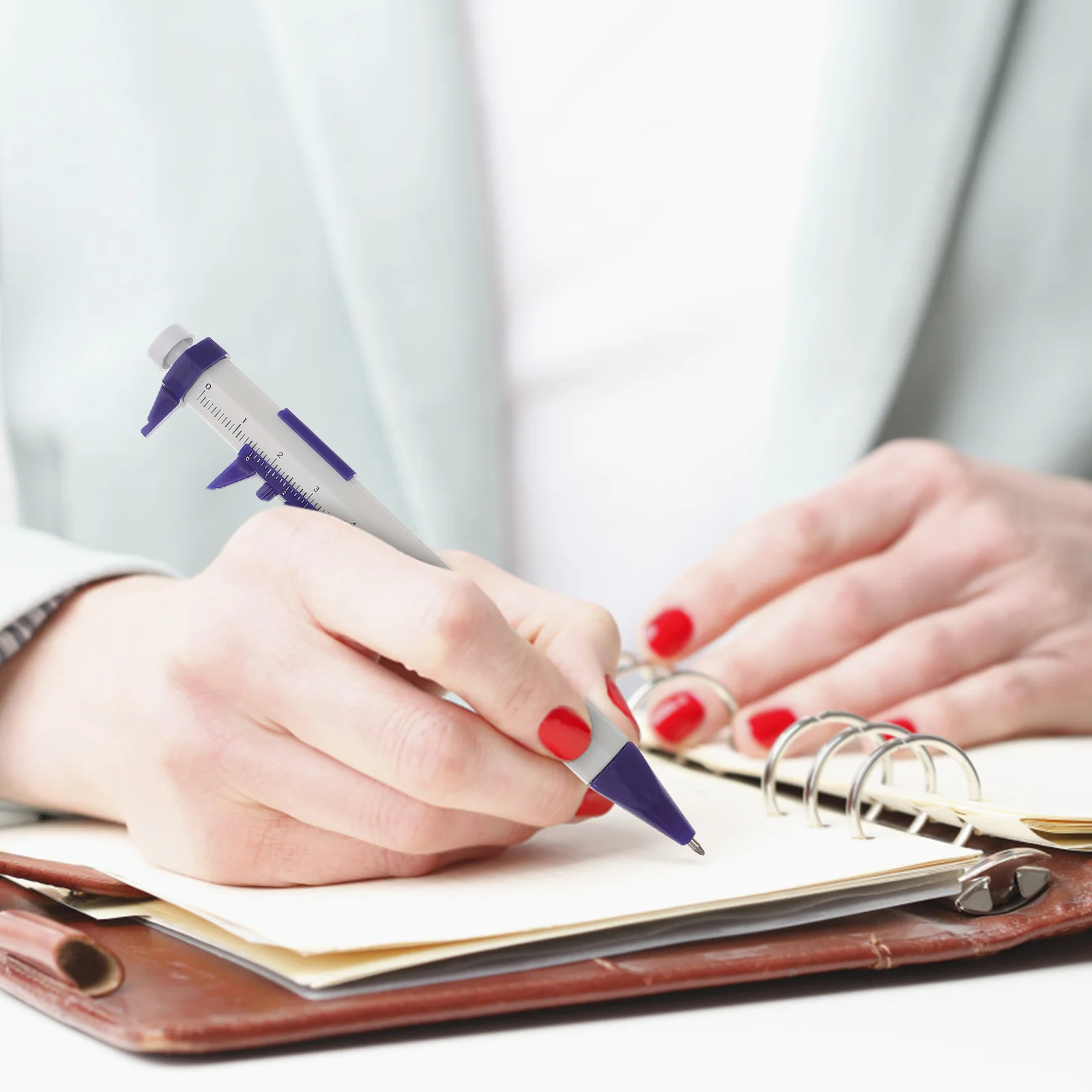 

8Pcs Scale Ballpoint Pens with Multitool Design Portable Writing Pen for Students Stationery School Supplies Engineering Use