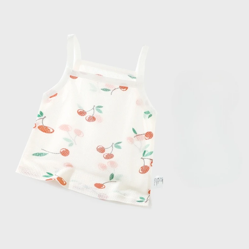 

2025 Summer Girls String Strappy Tank Tops Baby Camisole Kids Sleeveless Shirts Toddler Vest Children Cartoon Underwear