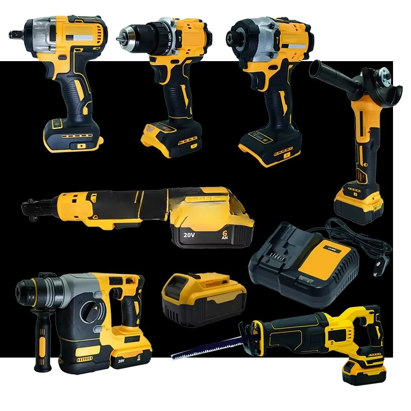 

20V Cordless Power Tool Combination Kit Car Repair Tool Kit with Battery and Fast Charger