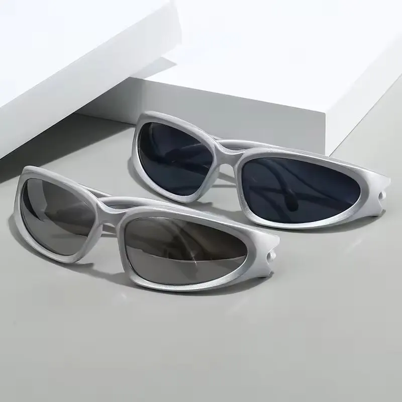 2/3 Stück modische Sonnenbrillen für Männer und Frauen, hochwertige Y2K-Quadrat-Fahrradbrillen, widerstandsfähige Sonnenbrillen für Outdoor-Wanderungen, UV400 – Detail 7