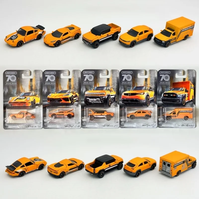 

Машинка-модель Matchbox 1:64, литая под давлением, из сплава, 70-летняя специальная серия: Porsche 911, Corvette, Hummer, скорая помощь. Для мальчиков, коллекционная, подарочная.